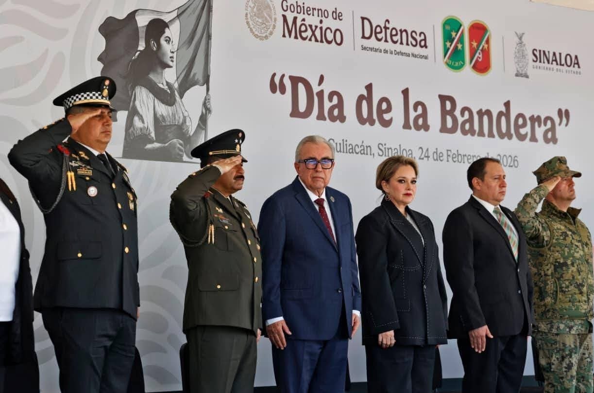      Encabeza Gobernador Rocha la conmemoración del Día de la Bandera. 